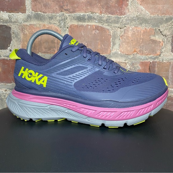 Hoka One One Shoes - Hoka One One Stinson ATR 6 Blue Gray Women's Size 7 Running Shoes 1110507 DWEP